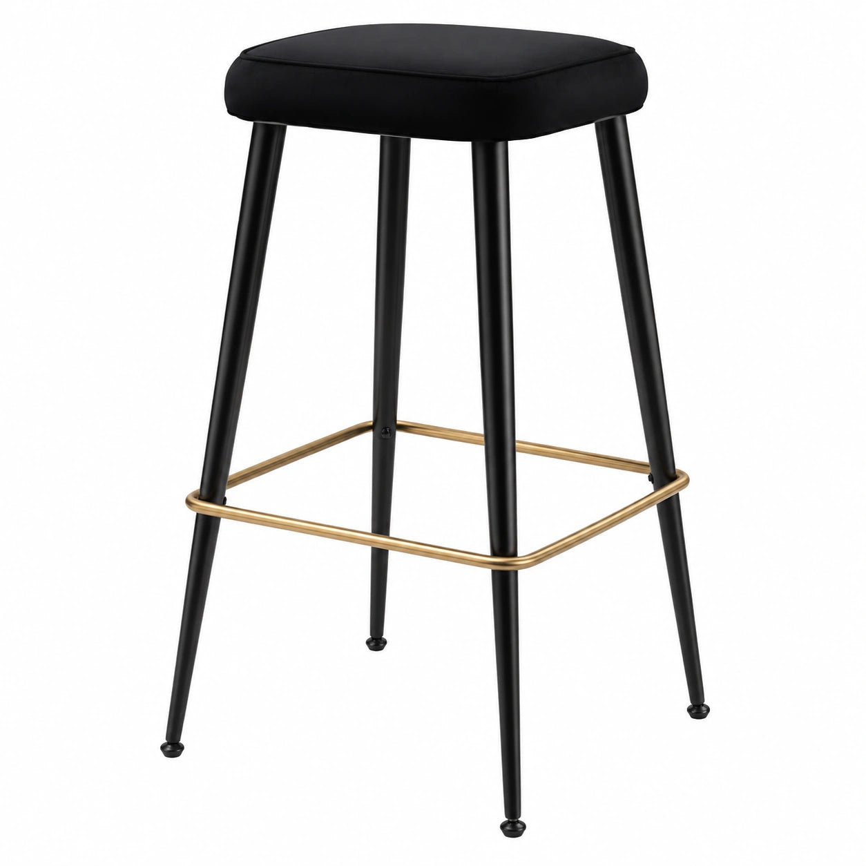Tabouret, en métal, coloris noir, pour la cuisine ou l’espace repas