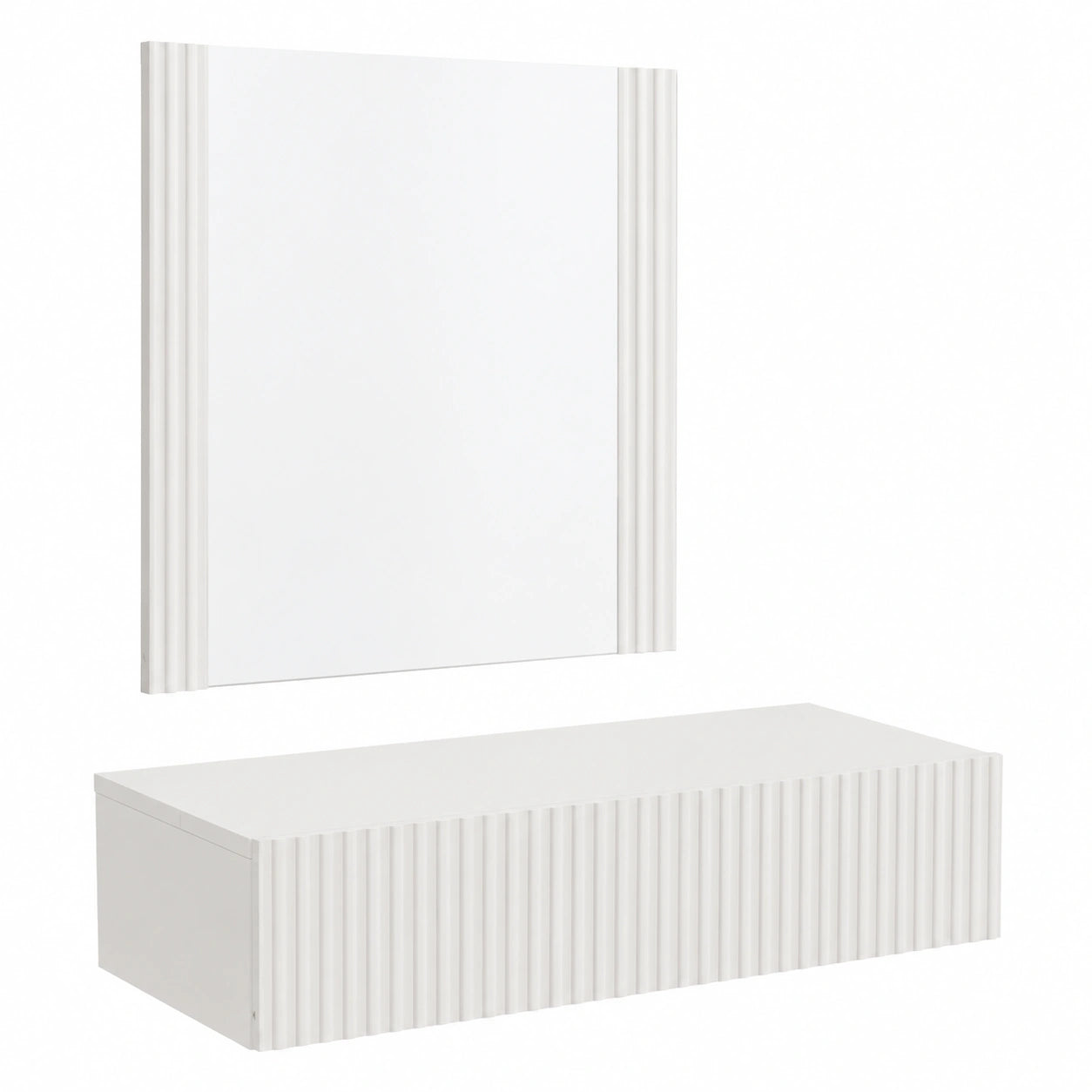 Coiffeuse, avec tiroirs, coloris blanc, pour la chambre