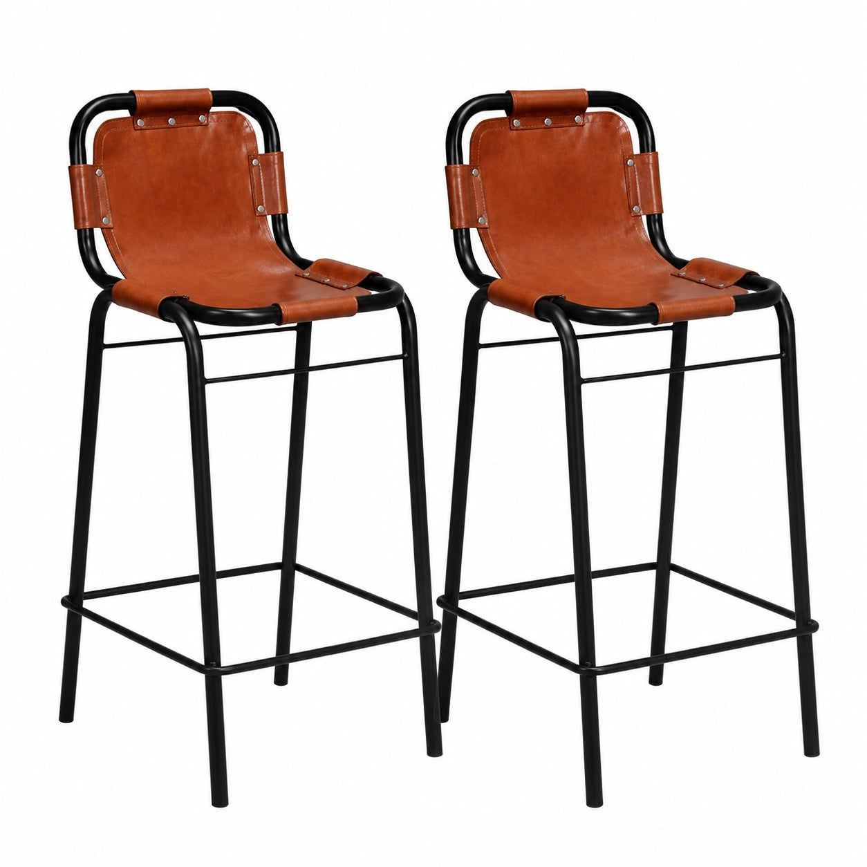 Tabouret, en cuir, pour la cuisine ou l’espace repas