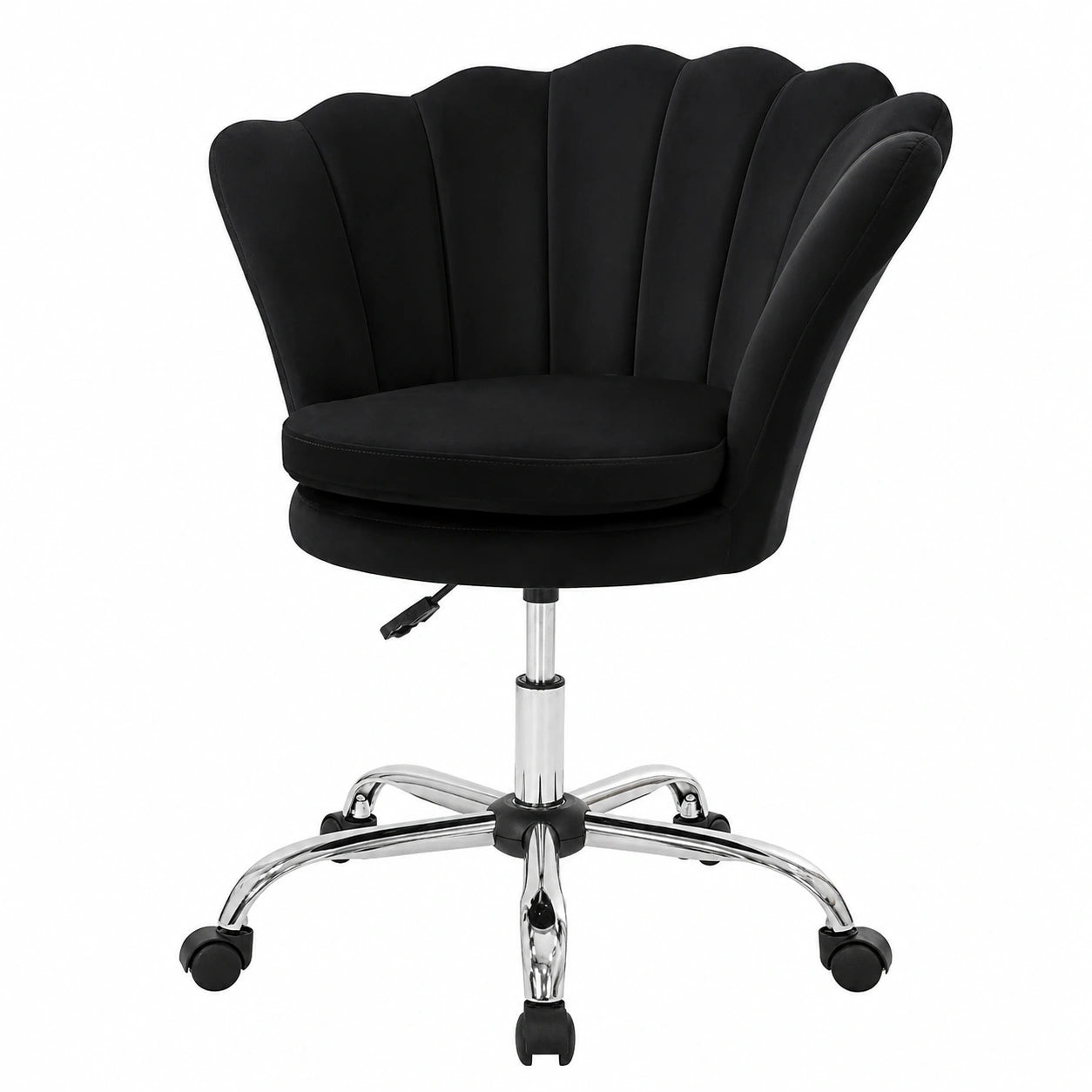Coiffeuse, en velours, pivotant, réglable, coloris noir, pour la chambre
