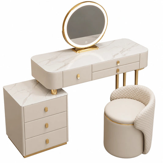 Coiffeuse, réglable, avec rangement, pour la chambre