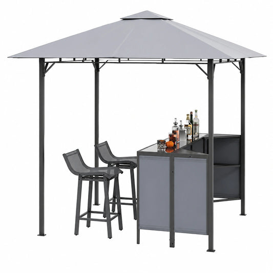 Structure d’ombrage, avec 2 tabourets, pour la terrasse ou le jardin