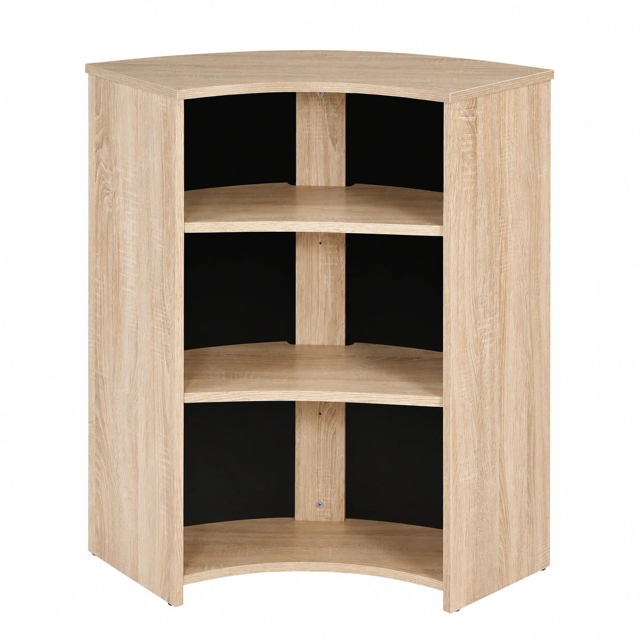 Meuble polyvalent, en chêne, coloris noir et naturel, 96,7 x 104,8 x 44,9 cm, pour les espaces de vie
