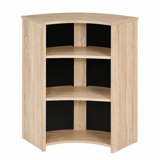 Meuble polyvalent, en chêne, coloris noir et naturel, 96,7 x 104,8 x 44,9 cm, pour les espaces de vie